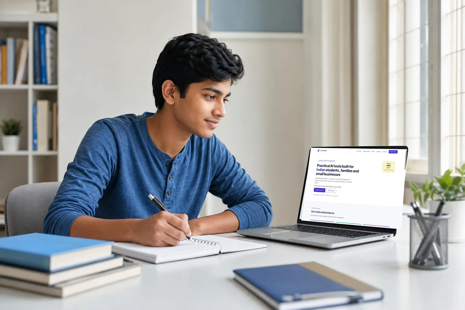 VisionXEdu education campaign with the live homepage displayed inside the laptop