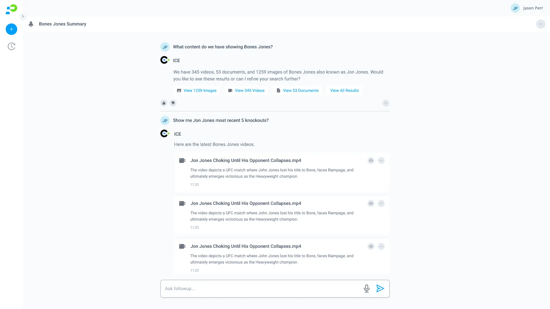 A follow up request that preserves the discovery context