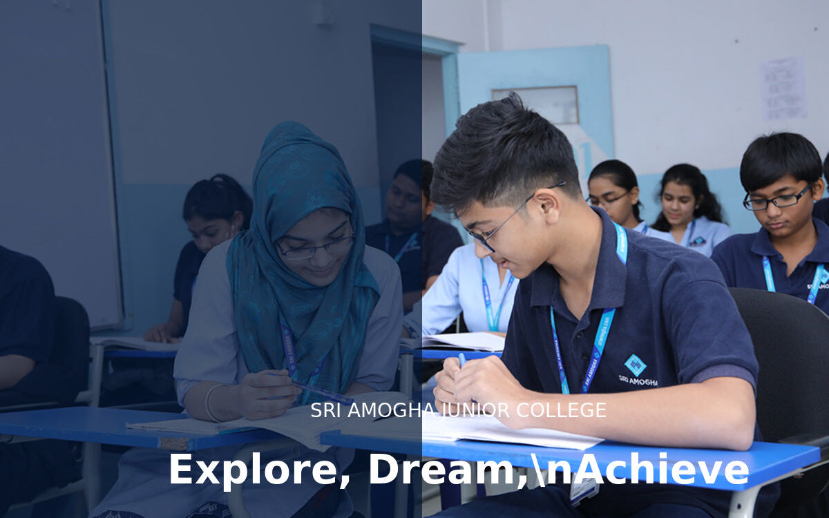 Sri Amogha Junior College homepage hero section
